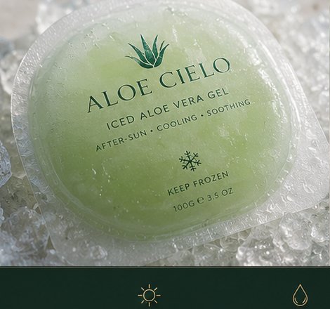 Iced capsule on crushed ice