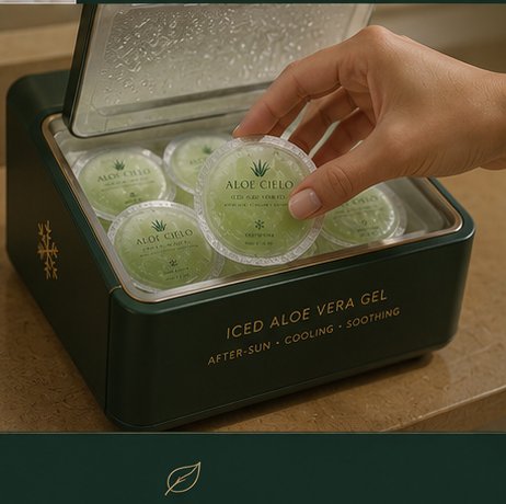 Hand selecting a capsule from the Sun Relief Box